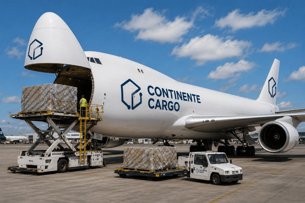 Continente Cargo freighter on the tarmac
