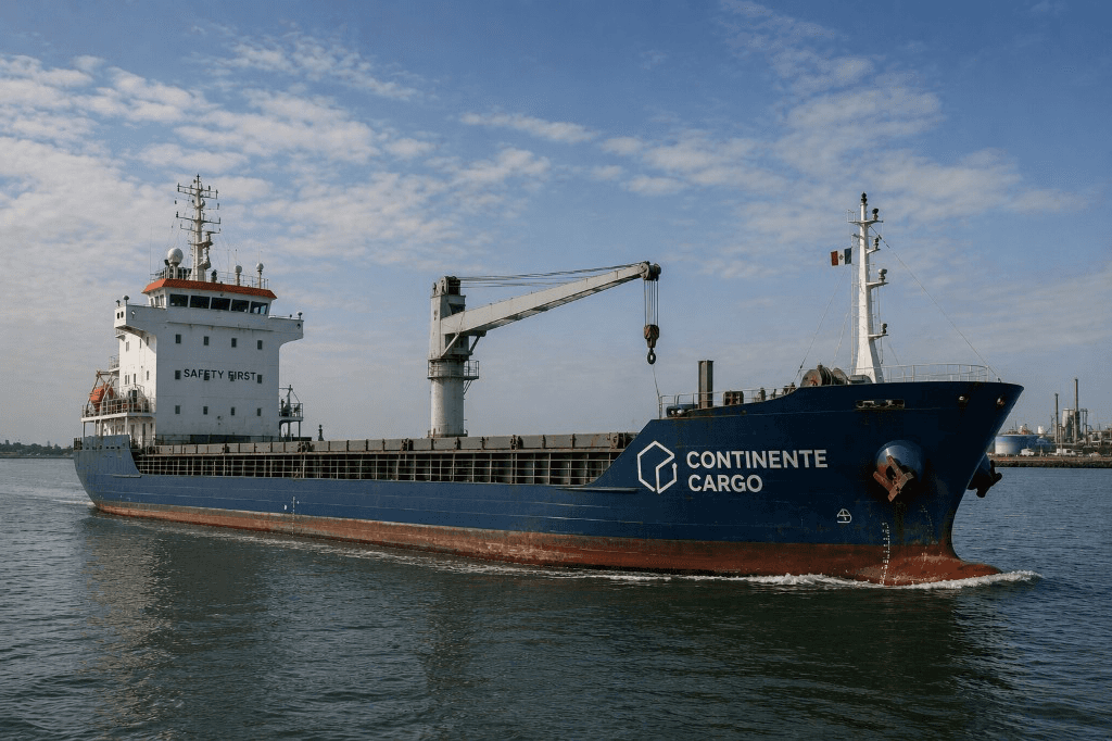 Buque Continente Cargo en alta mar