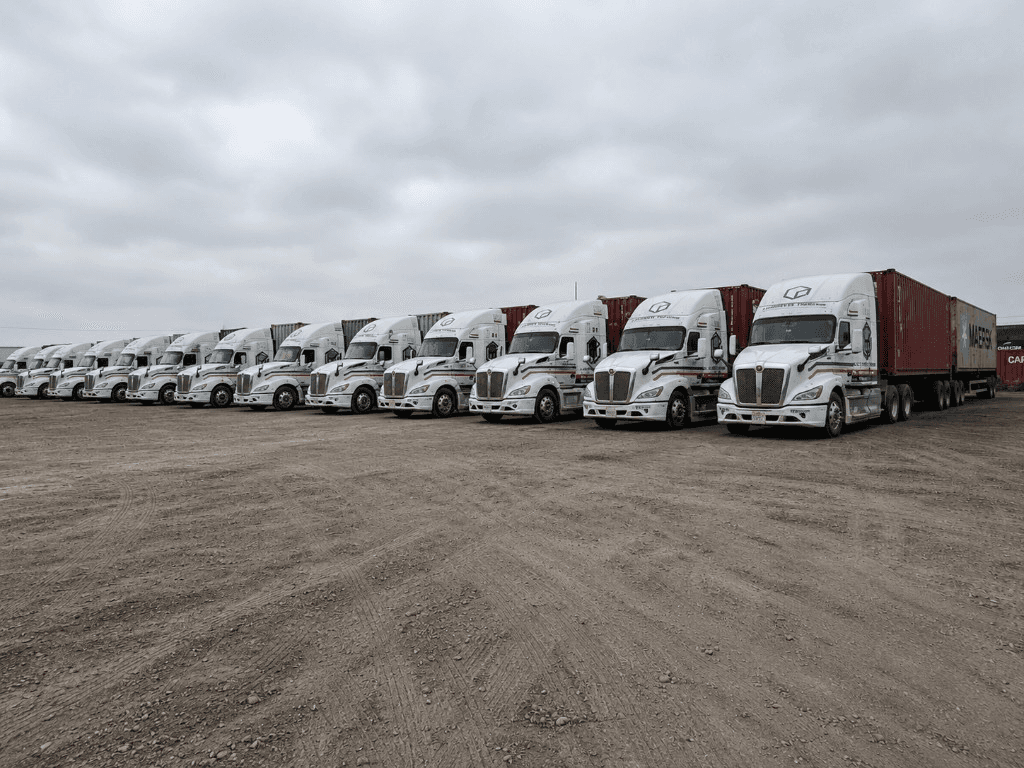 Continente Cargo real truck fleet at the yard